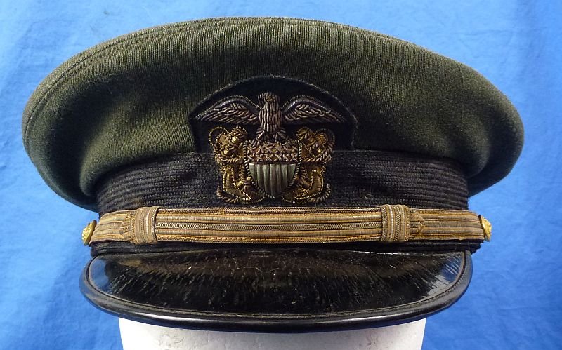 Named WWII U.S. Navy Aviator Visor Cap — image 2