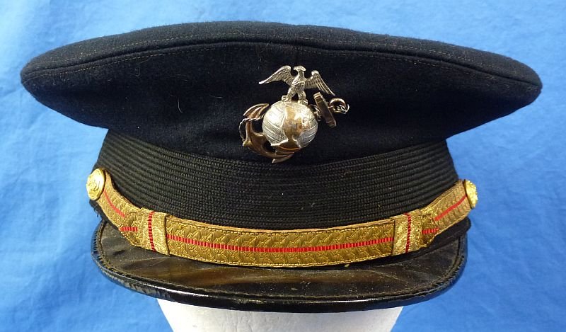 Named WWII U.S. Marine Corps Officer Visor Cap by Hilborn Hamburger — image 2