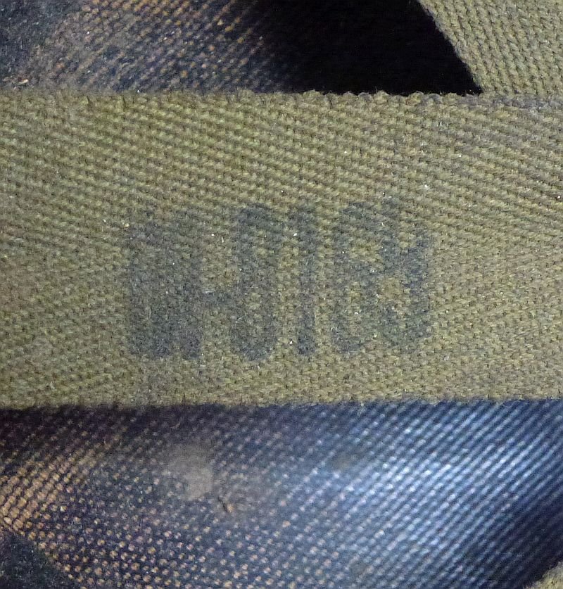 WWII Front Seam Swivel Bale M1 Combat Helmet with Laundry Mark — image 9