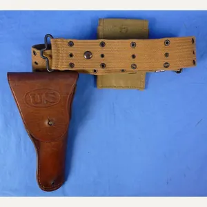1942 Dated Boyt Pistol Holster on Belt with 1918 Dated …