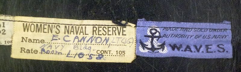 Named WWII U.S. Navy WAVES Officer Cloth Hood — image 6