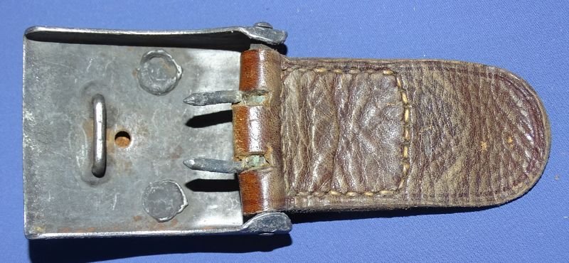 WWI Prussian Enlisted / NCO Belt Buckle With 1915 Leather Tab — image 2
