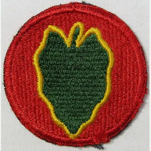 24th Infantry Division Red Border Patch