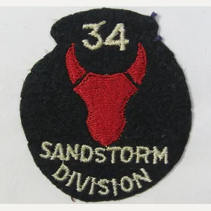 34th Infantry Division Patch on Wool