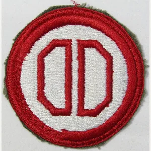 31st Infantry Division Wide Red Border Patch
