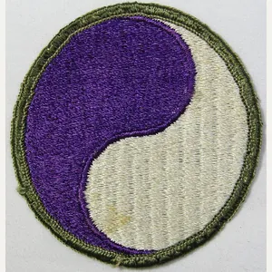 Large 29th Infantry Division Patch – Purple/White