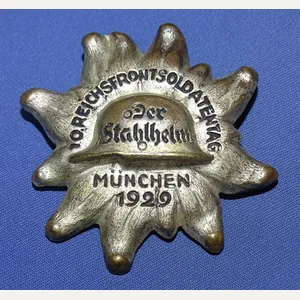 Stahlhelmbund 10. Reichsfrontsoldatentag 1.u.2.VI. München 1929 Badge