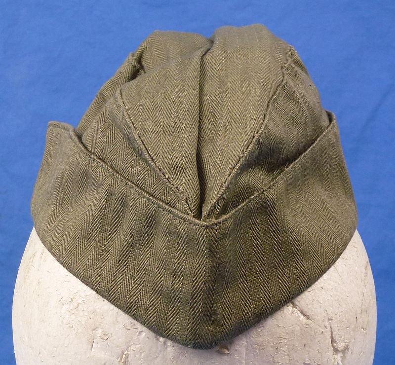 WWII U.S. Marine Corps Woman's HBT Overseas Cap — image 4