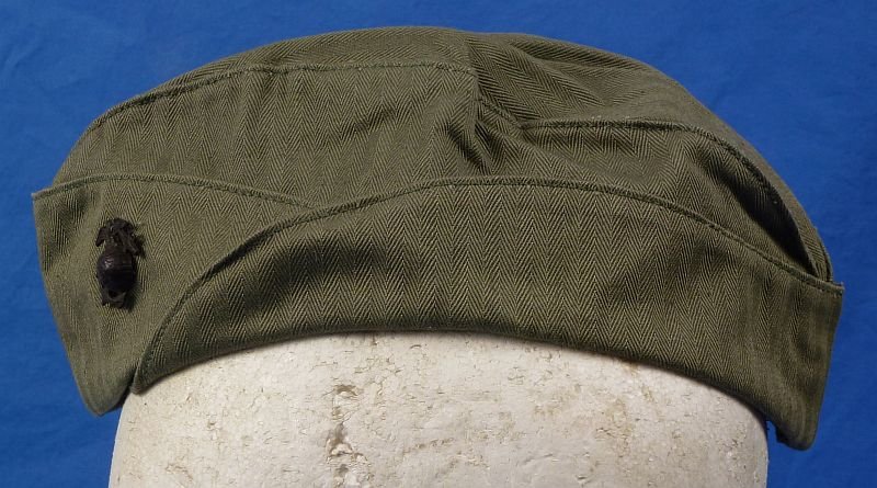 WWII U.S. Marine Corps Woman's HBT Overseas Cap — image 5