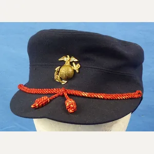 U.S. Marine Corps Woman's Dress Blue EM/NCO Visor Cap