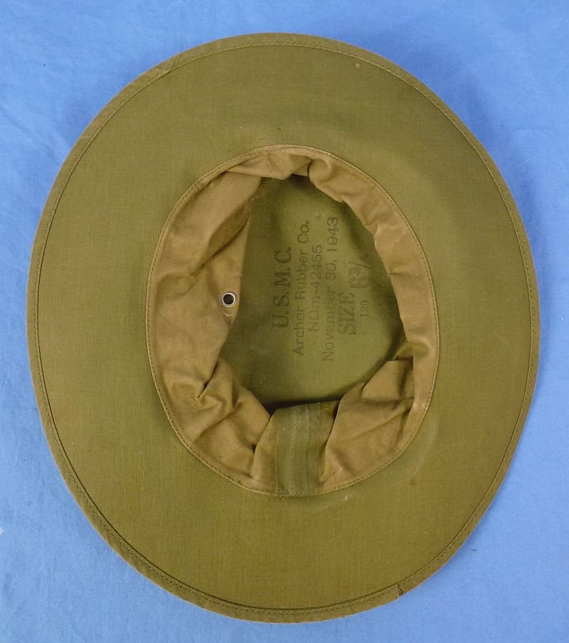 WWII U.S. Marine Corps Rubberized Boonie Hat — image 4