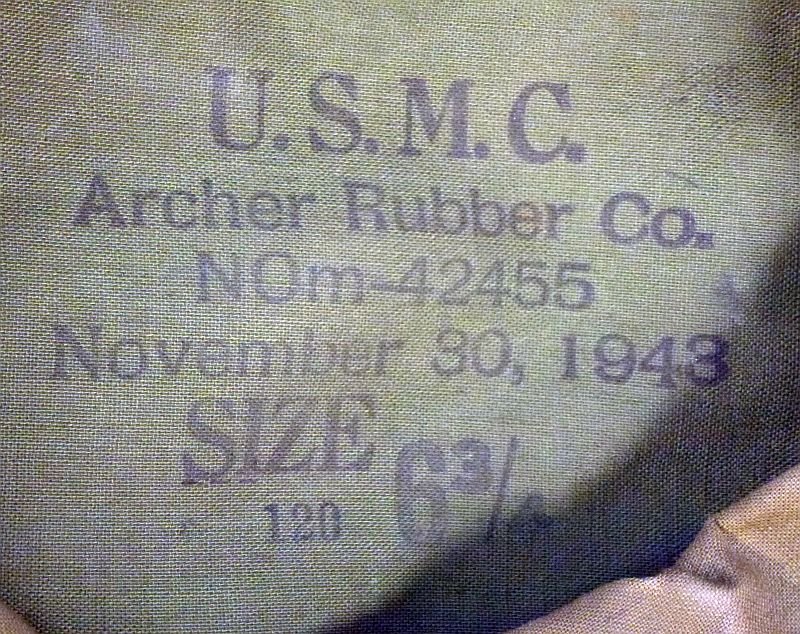 WWII U.S. Marine Corps Rubberized Boonie Hat — image 5