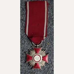 Polish Silver Cross Of Merit Medal