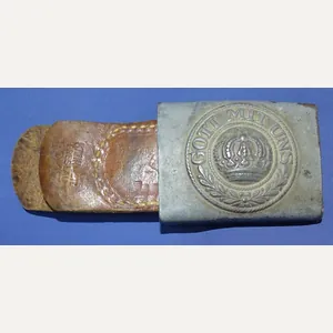 WWI Prussian Enlisted / NCO Belt Buckle With 1917 Leather …