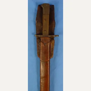 Arisaka Rifle Bayonet with Rubberized Canvas Scabbard and Frog