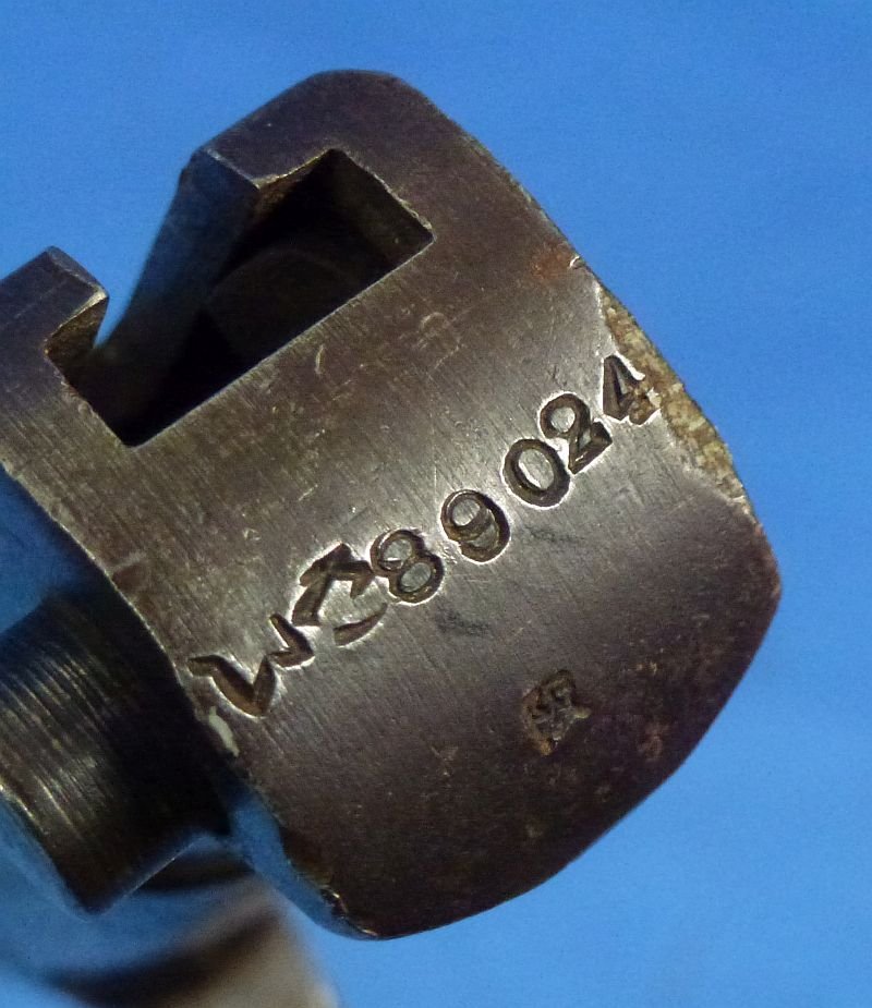 Arisaka Rifle Bayonet by National Denki under Kokura Arsenal Supervision with Rubberized Canvas Scabbard and Frog — image 8