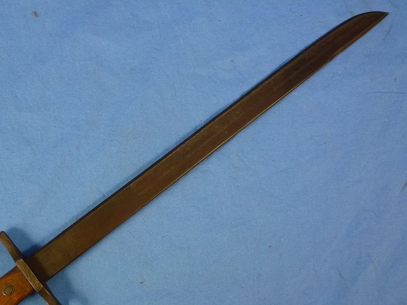 WWII Japanese Arisaka Rifle Bayonet with Rubberized Canvas Frog — image 5