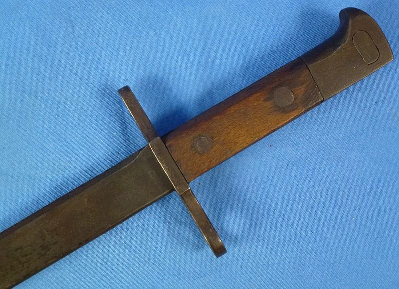 WWII Japanese Arisaka Rifle Bayonet with Rubberized Canvas Frog — image 7