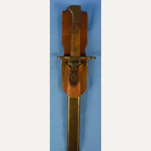 WWII Japanese Arisaka Rifle Bayonet with Rubberized Canvas Frog