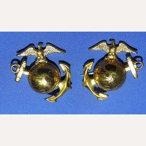 Pair 1920's Enlisted Marine Corps Dress Eagle Globe & Anchors