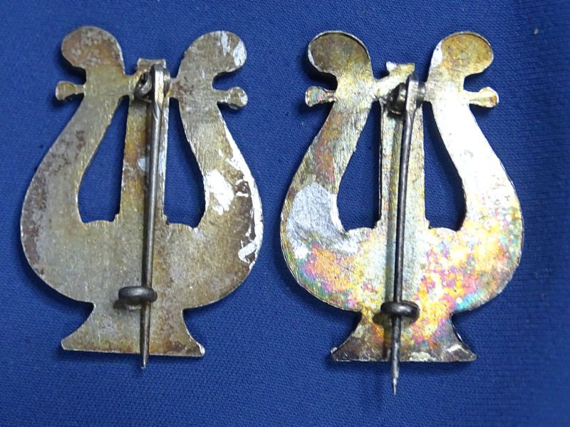 Pair US Army 1903 Musician Collar Insignia — image 2