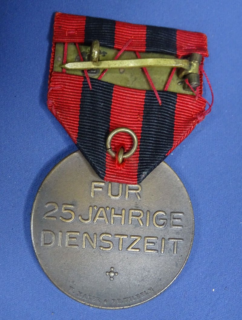 Wurttemberg Fireman's 25 Year Service Medal — image 2