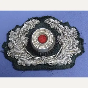 WWII German Army Visor Hat Bullion Wreath & Cockade