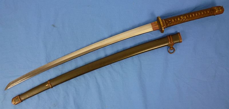Signed WWII Shin Gunto Japanese Army Officer Sword — image 3