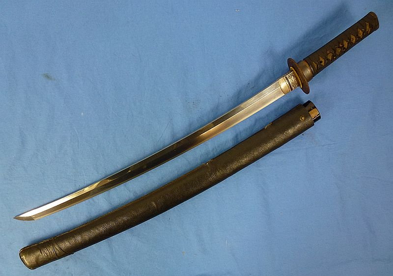 Japanese Wakizashi in Leather Combat Cover for Tank or Aviation Officers — image 3