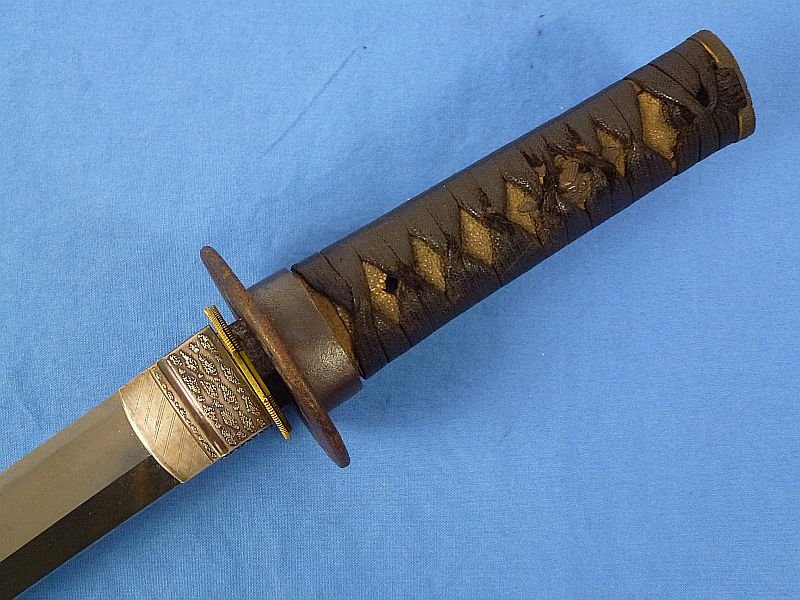 Japanese Wakizashi in Leather Combat Cover for Tank or Aviation Officers — image 8