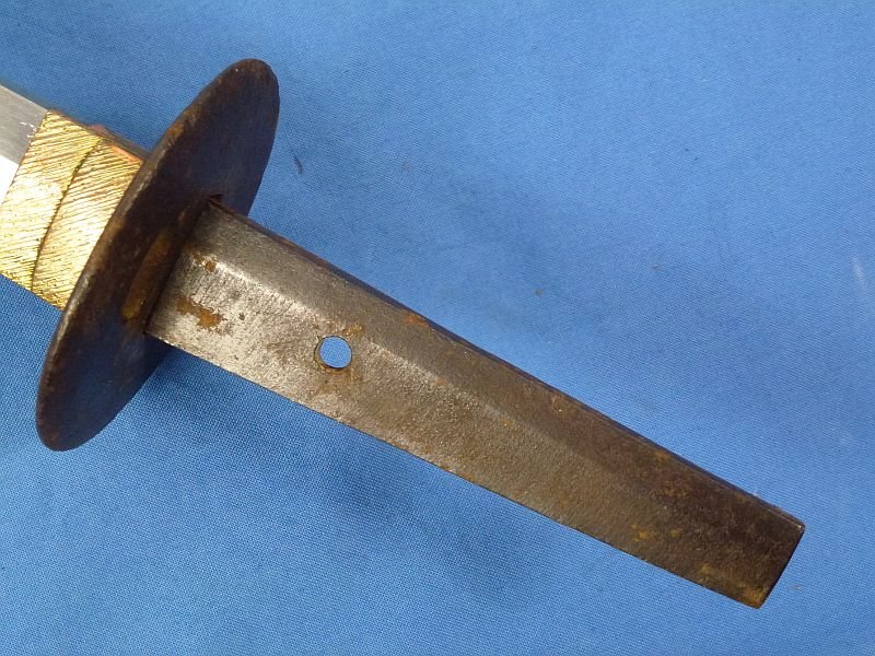 Japanese Katana in Civilian Mounts and Leather Combat Cover — image 11