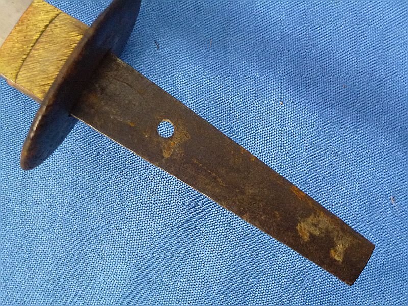 Japanese Katana in Civilian Mounts and Leather Combat Cover — image 12