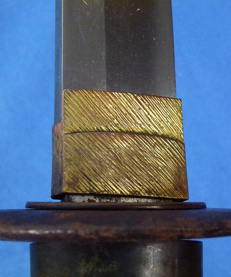 Japanese Katana in Civilian Mounts and Leather Combat Cover — image 7