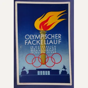 WWII German 1936 Olympics Postcard
