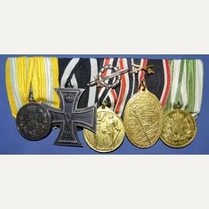 Imperial German 5 Place Medal Bar