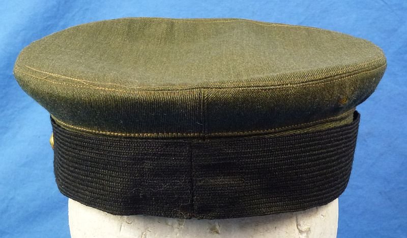 WWI U.S. Navy Aviation Warrant Officer Green Bell Crown Visor Cap — image 4