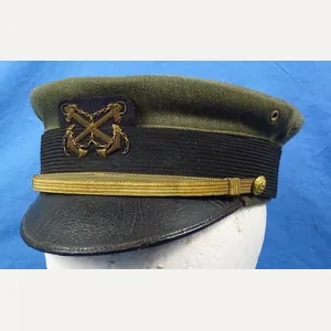 WWI U.S. Navy Aviation Warrant Officer Green Bell Crown Visor …