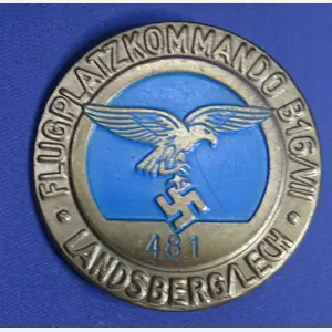 Luftwaffe Flugplatzkommando B16/VII Landsberg/Lech Airbase Badge