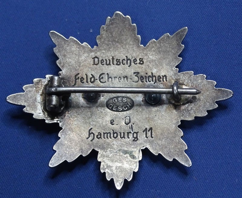 WWI German Field Honor Badge / Hamburg Veteran's Honor Cross — image 2