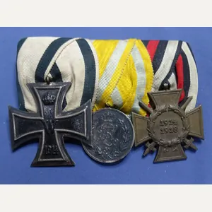 WWI Saxon Three Award Medal Bar With Iron Cross Non-Combatant …