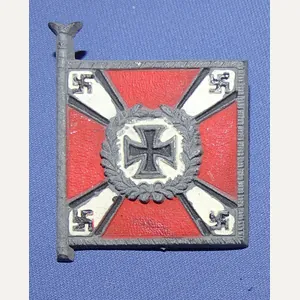 German Army Flak Artillery Flag Plastic Tinnie