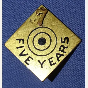 7th NYNG 1890's 5 Years Shooting Badge