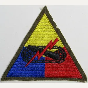 WWII Armored Forces Patch on Wool