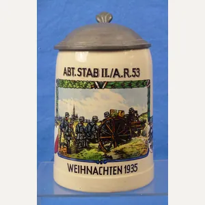 Named Army Artillery Regiment 35 Christmas 1935 Stein
