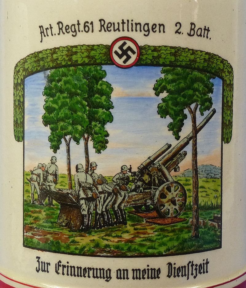 German Army Artillery Regiment 61 Service Stein — image 2