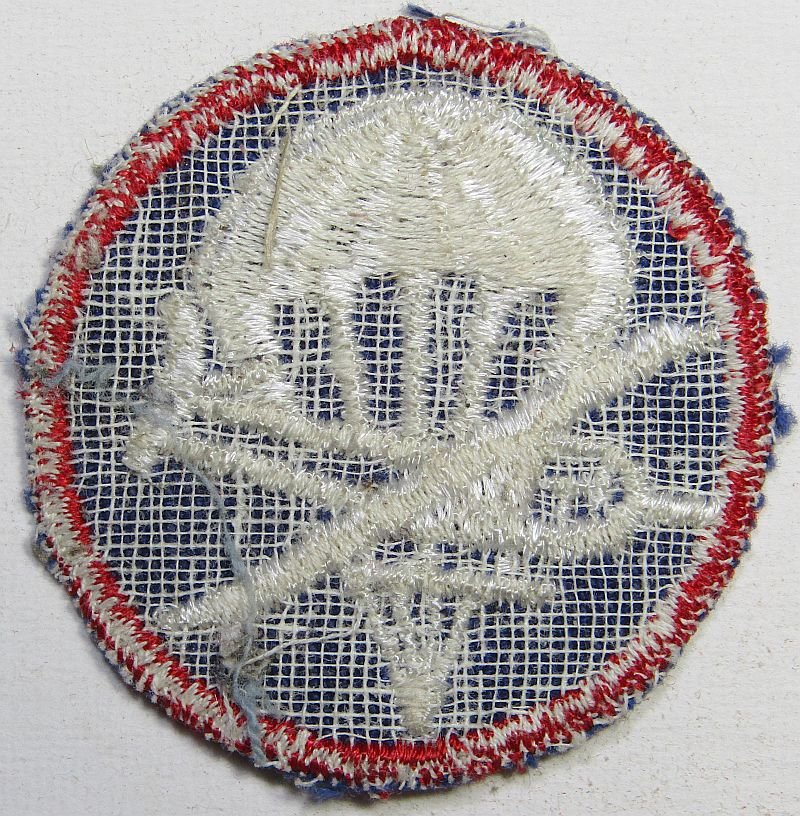 WWII US Army Airborne Paraglider Overseas Cap Patch on Twill — image 2