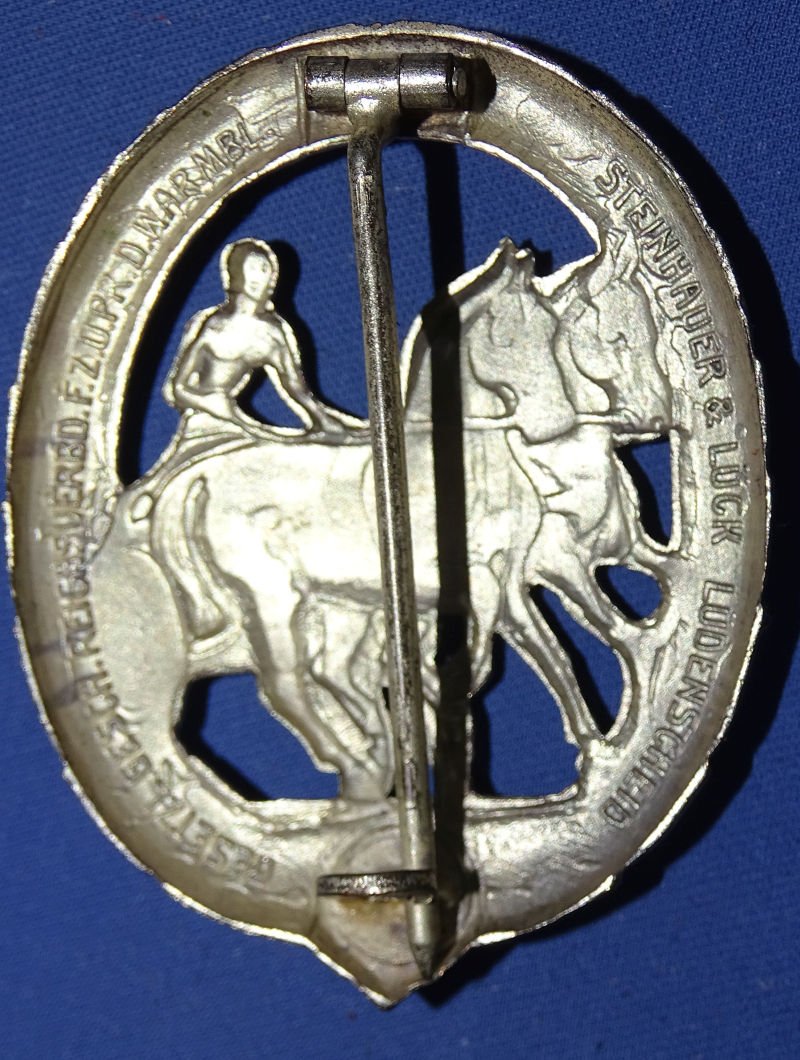 WWII German Silver Horse Driver's Badge — image 2