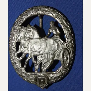 WWII German Silver Horse Driver's Badge