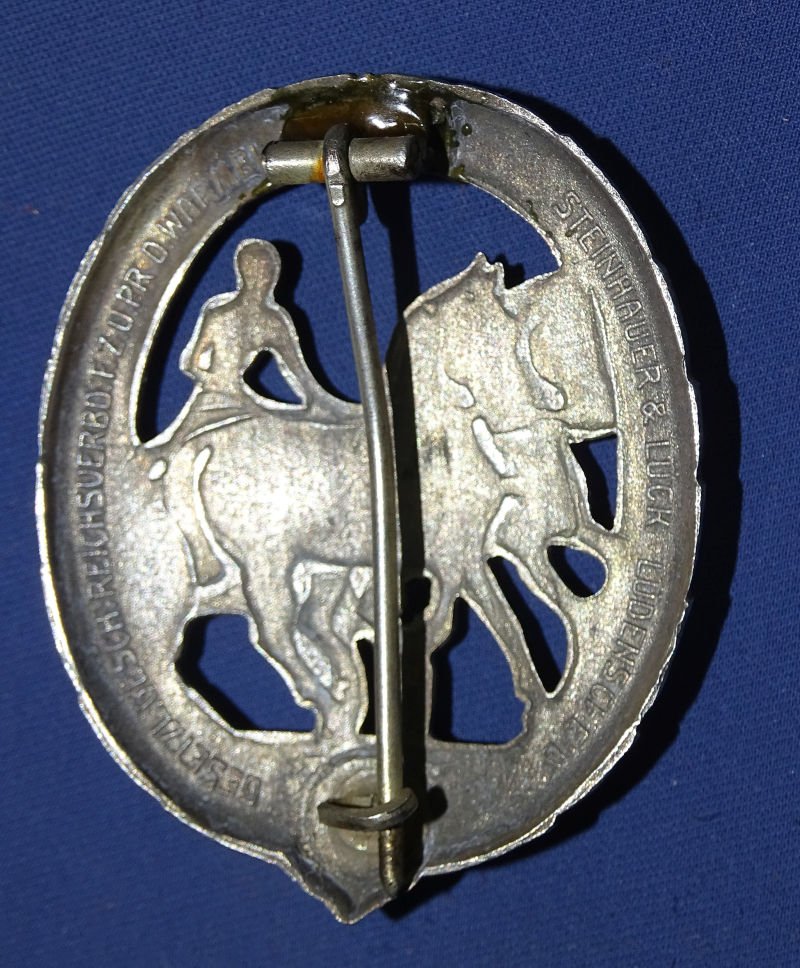 WWII German Silver Horse Driver's Badge — image 2