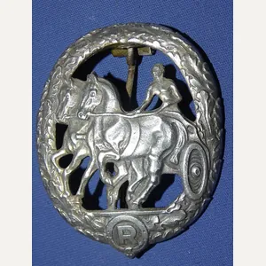 WWII German Silver Horse Driver's Badge